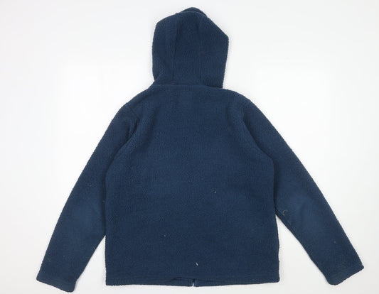 Country Rose Women's Blue Hooded Fleece Jacket M