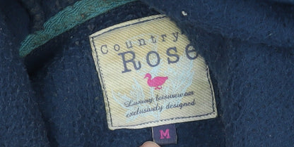 Country Rose Women's Blue Hooded Fleece Jacket M