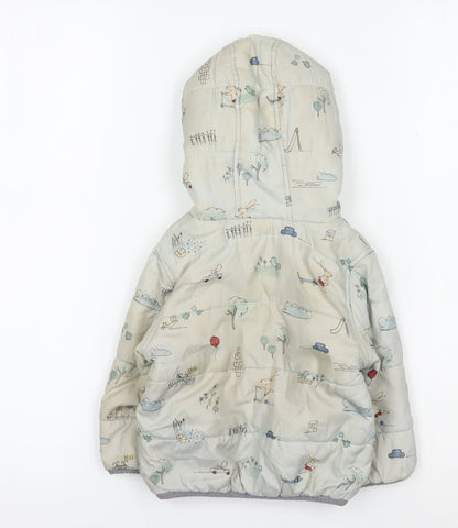 Marks and Spencer Unisex Blue Puffer Jacket 12-18 Months