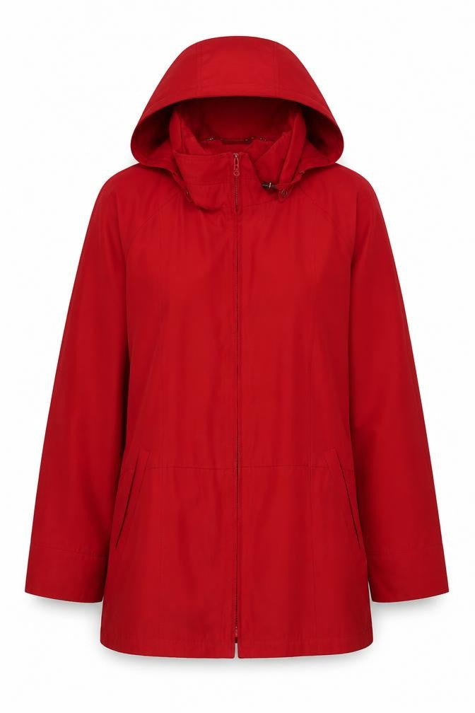 Womens UK Size M London Fog Red Rain Coat
