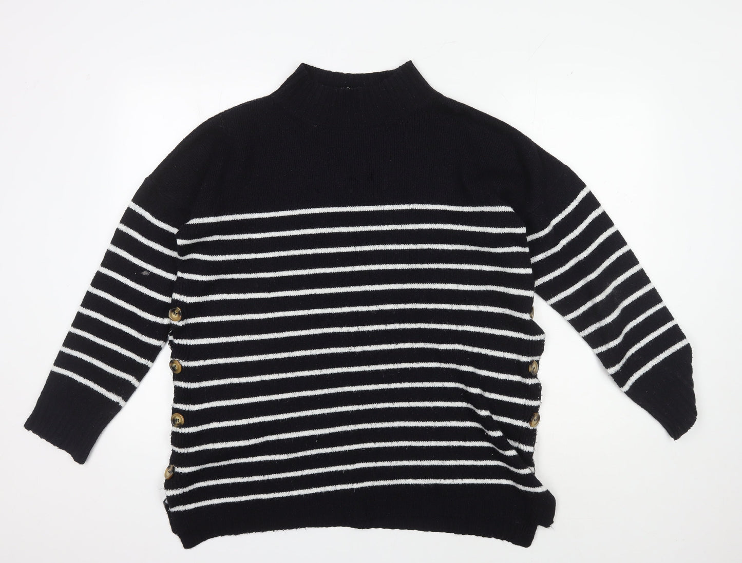 Womens UK Size S JoJo Maman Bébé Black Pullover Jumper