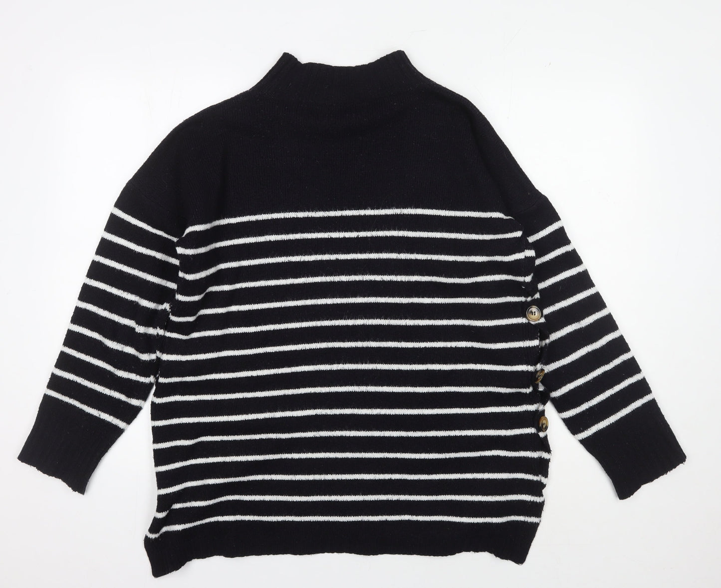 Womens UK Size S JoJo Maman Bébé Black Pullover Jumper