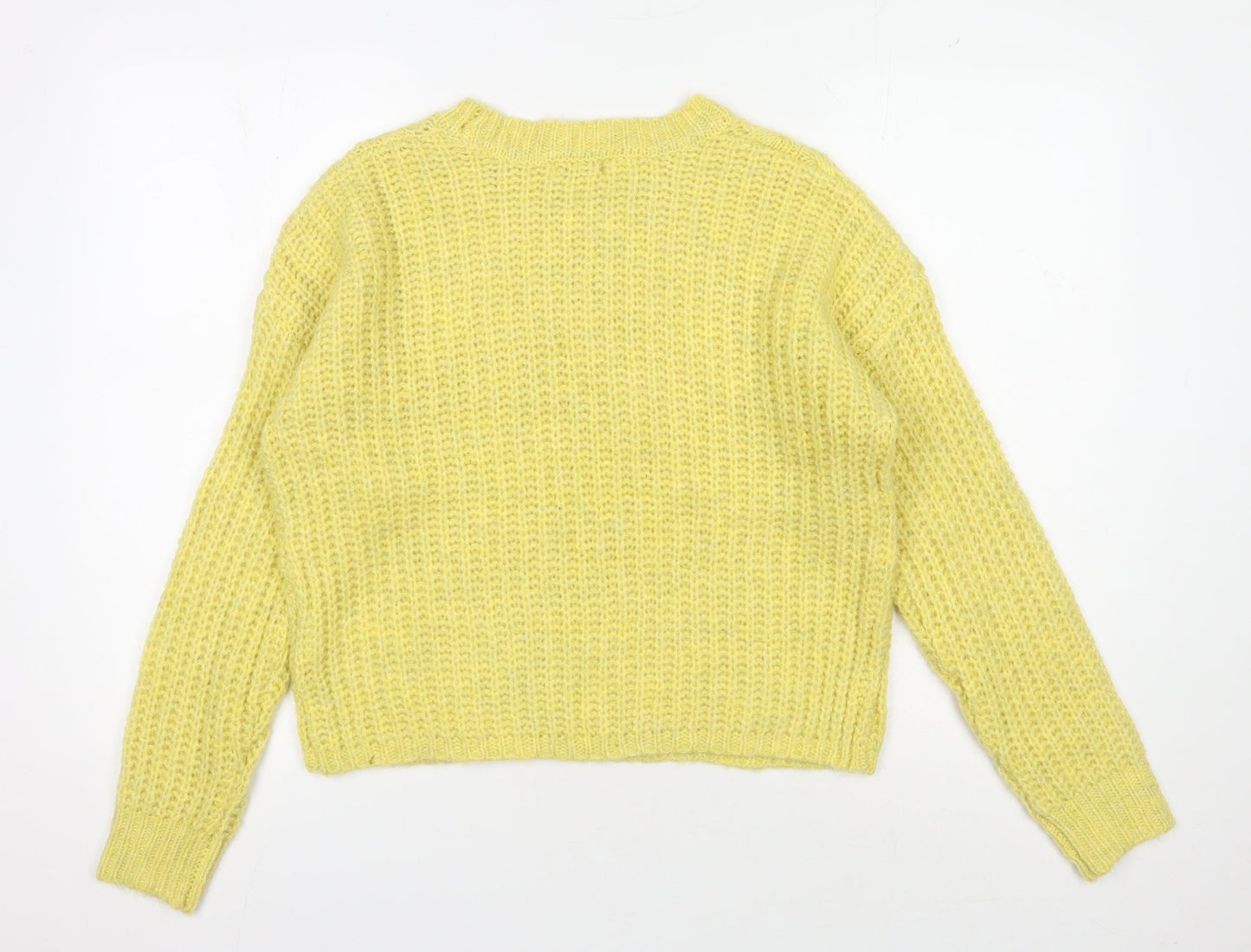 Womens UK Size S Jacqueline de Yong Yellow Pullover Jumper