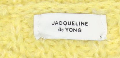 Womens UK Size S Jacqueline de Yong Yellow Pullover Jumper