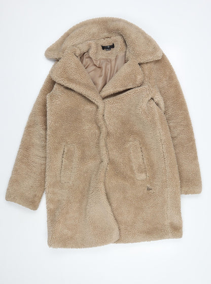AK Women’s Beige Short Sherpa Coat Size 8