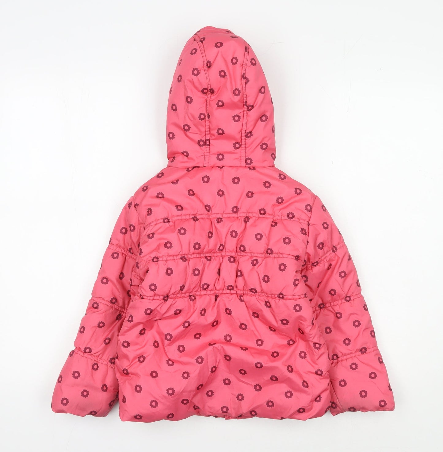 Peppa Pig Girls Pink Floral Puffer Jacket 5-6 Years