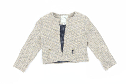 Massimo Dutti Girls Beige Woven Jacket, 4 Years, Casual Style
