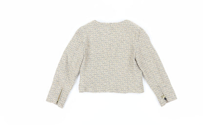 Massimo Dutti Girls Beige Woven Jacket, 4 Years, Casual Style