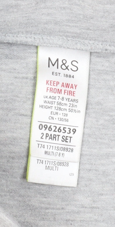 Marks & Spencer Girls Grey Ruffle Skirt 7-8 Years