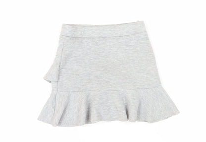 Marks & Spencer Girls Grey Ruffle Skirt 7-8 Years