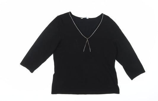 Joanna Hope Women's Black Pullover Jumper Size 14