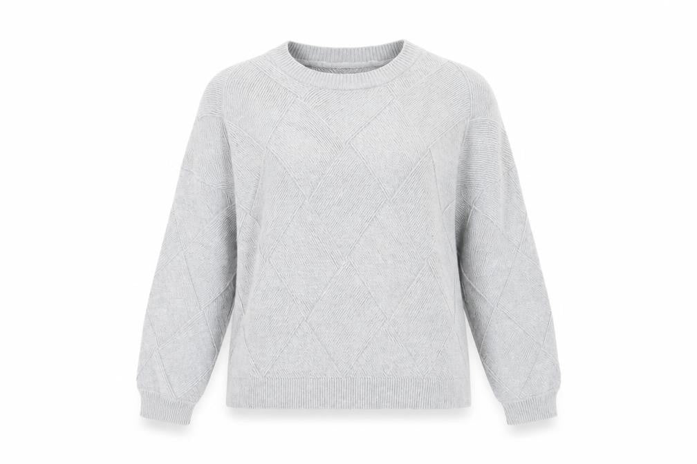Womens UK Size 14 Apricot Grey Pullover Jumper