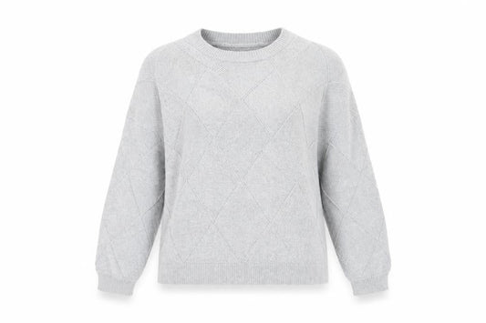Womens UK Size 14 Apricot Grey Pullover Jumper