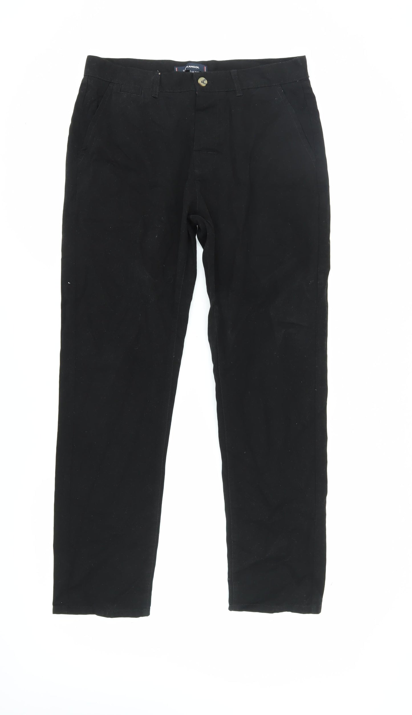 Kangol Men's Black Cotton Trousers Size 34 Regular
