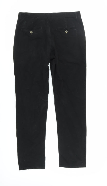 Kangol Men's Black Cotton Trousers Size 34 Regular