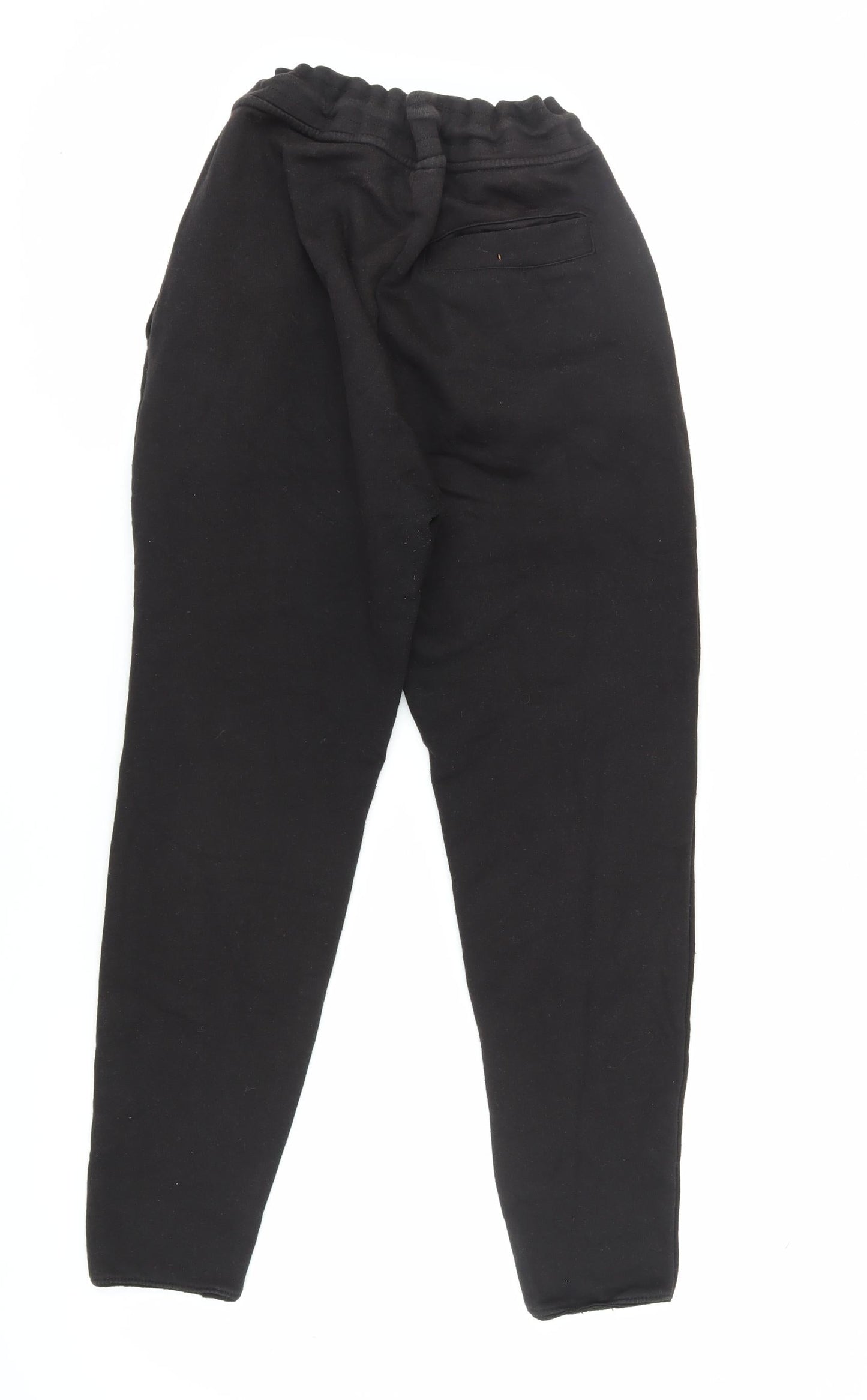 Mens UK Size M Crosshatch Relaxed Fit Jogger Black Trousers