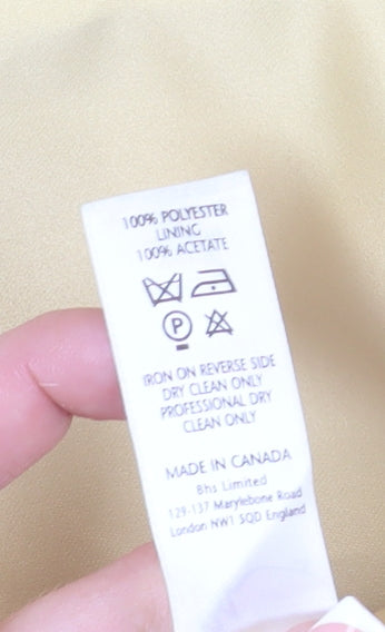 BHS Women's Beige Long A-Line Formal Dress, Size 8