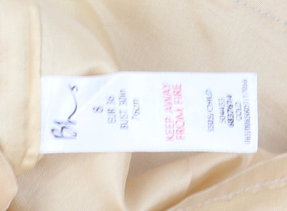 BHS Women's Beige Long A-Line Formal Dress, Size 8