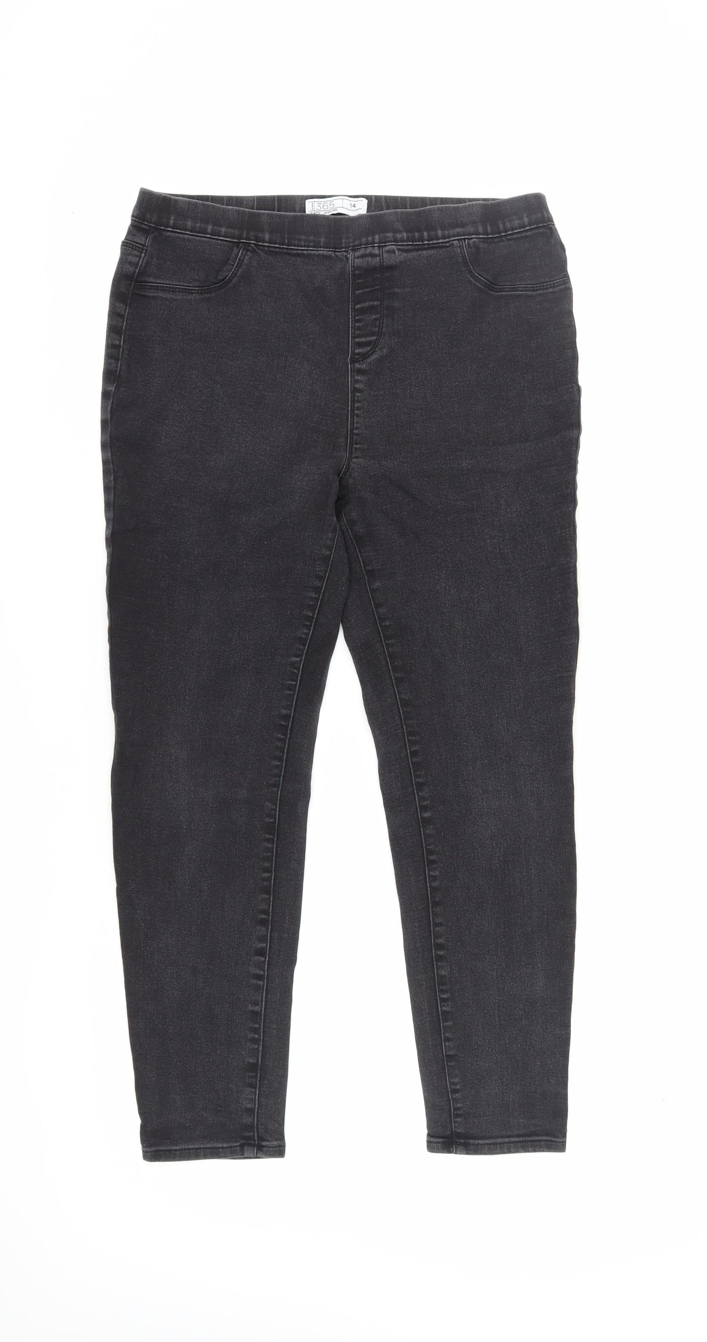 365 Women's Black Jegging Size 14 Denim Jeans