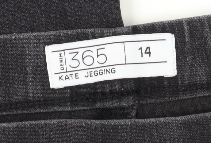 365 Women's Black Jegging Size 14 Denim Jeans