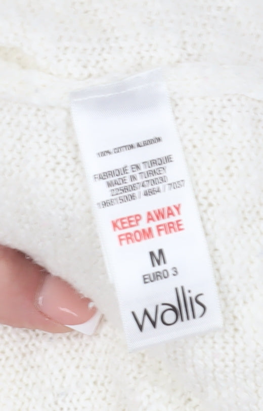 Womens UK Size M Wallis Ivory Pullover Jumper