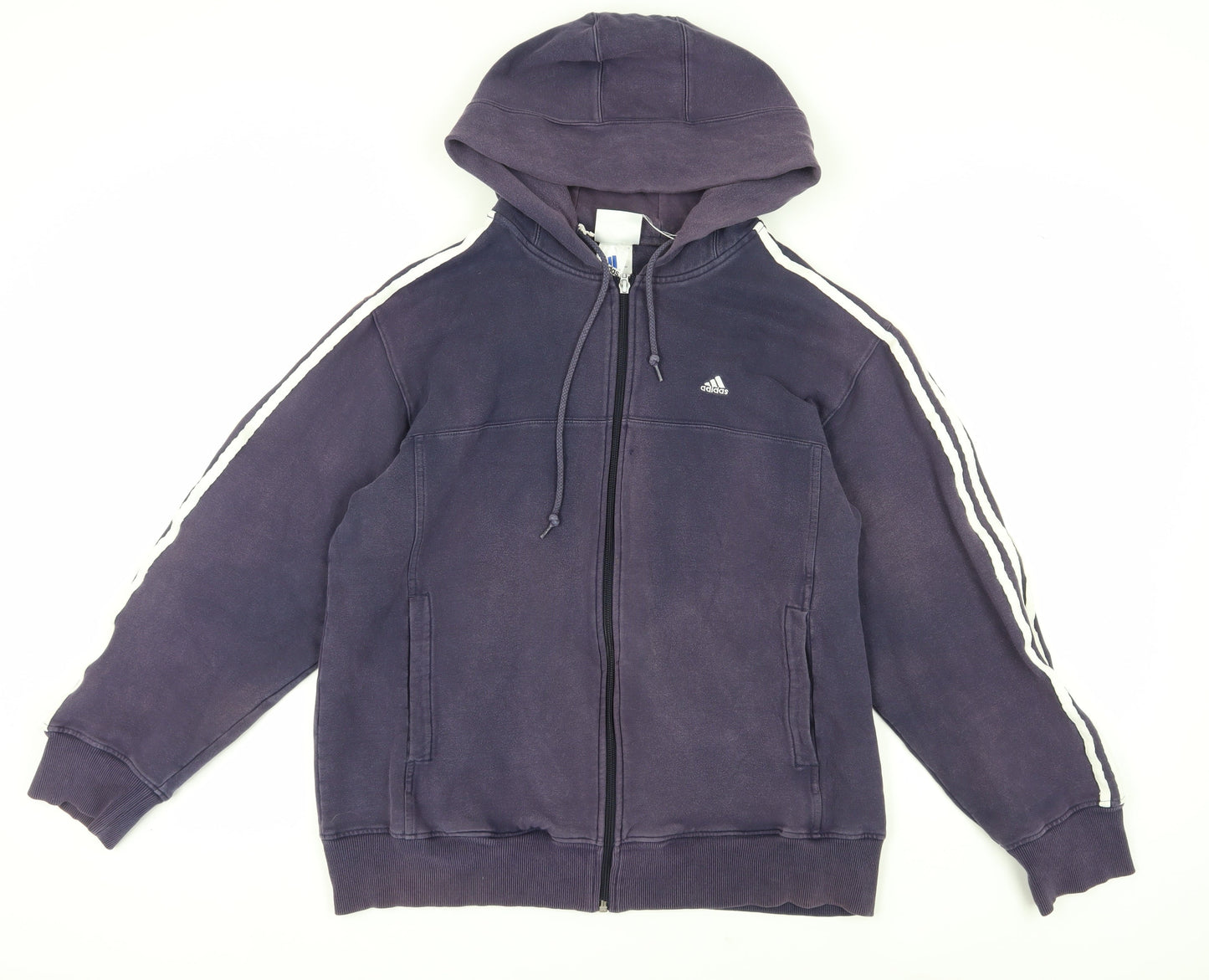 Adidas Men's Blue Medium Hoodie Full Zip Sports