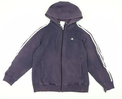 Adidas Men's Blue Medium Hoodie Full Zip Sports