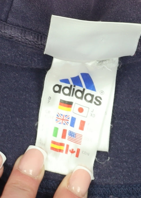 Adidas Men's Blue Medium Hoodie Full Zip Sports