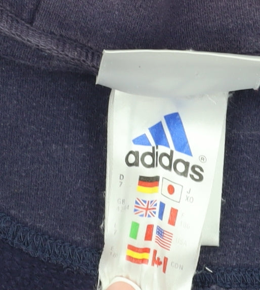 Adidas Men's Blue Medium Hoodie Full Zip Sports