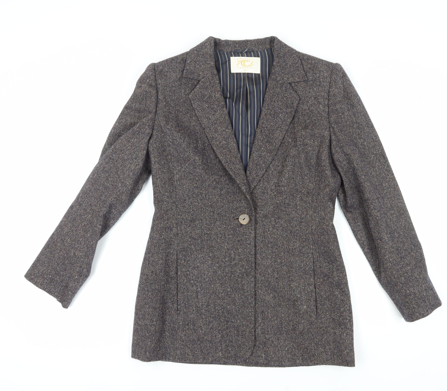 Country Casuals Women's Brown Silk Blazer Size 10