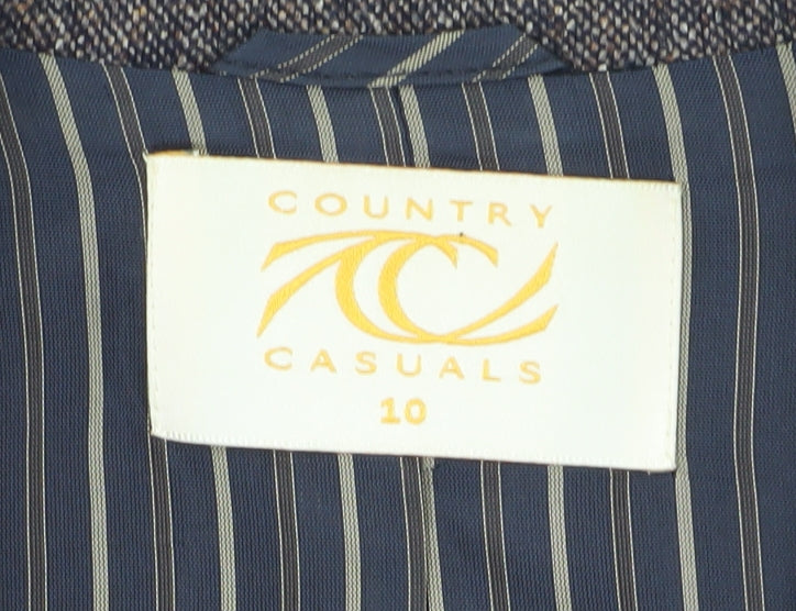 Country Casuals Women's Brown Silk Blazer Size 10
