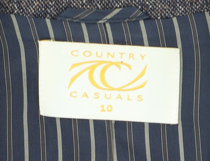 Country Casuals Women's Brown Silk Blazer Size 10