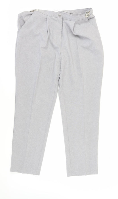 Womens UK Size 16 Damart Regular Fit BusinessCasual Grey Trousers