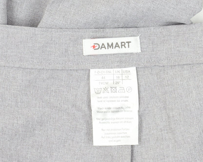Womens UK Size 16 Damart Regular Fit BusinessCasual Grey Trousers