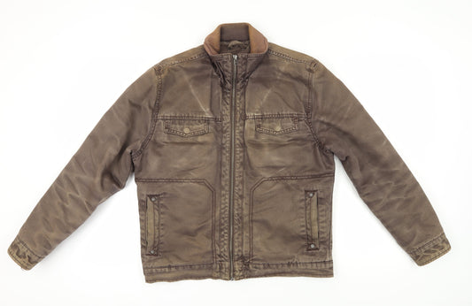 Angelo Litrico Men's Brown Biker Jacket M