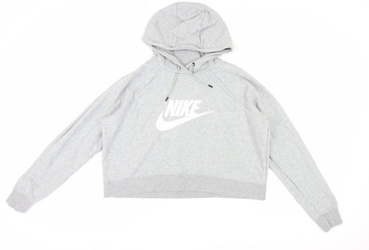 Nike Women's Grey Pullover Hoodie XL Logo Hooded Sportswear