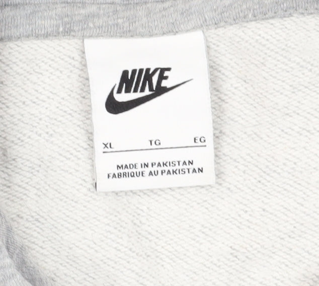 Nike Women's Grey Pullover Hoodie XL Logo Hooded Sportswear