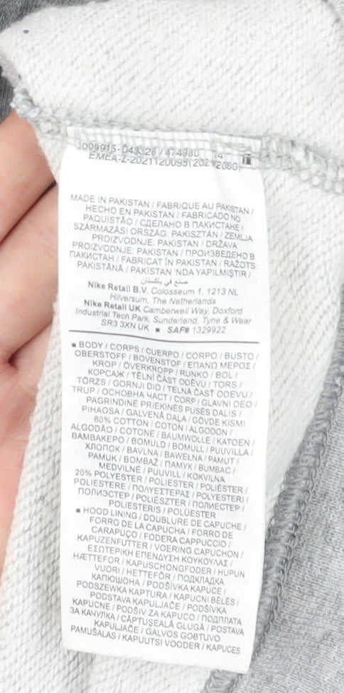 Nike Women's Grey Pullover Hoodie XL Logo Hooded Sportswear