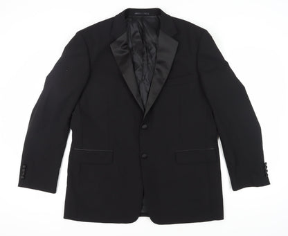 Mens UK Size 44 Moss Bros Regular Black Suit Tuxedo