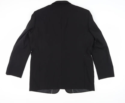 Mens UK Size 44 Moss Bros Regular Black Suit Tuxedo