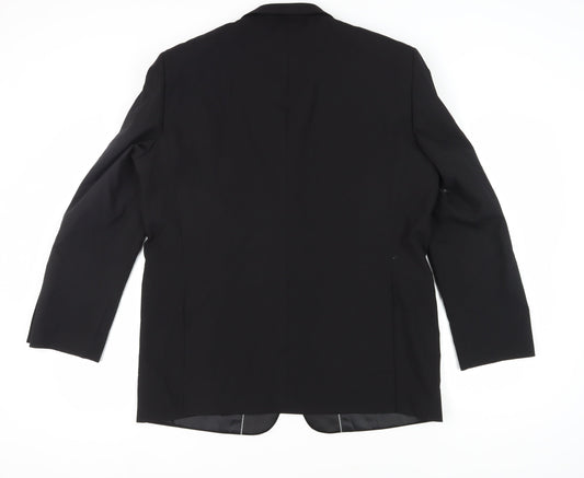 Mens UK Size 44 Moss Bros Regular Black Suit Tuxedo