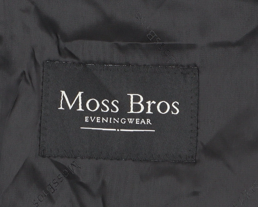 Mens UK Size 44 Moss Bros Regular Black Suit Tuxedo