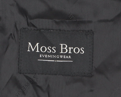 Mens UK Size 44 Moss Bros Regular Black Suit Tuxedo