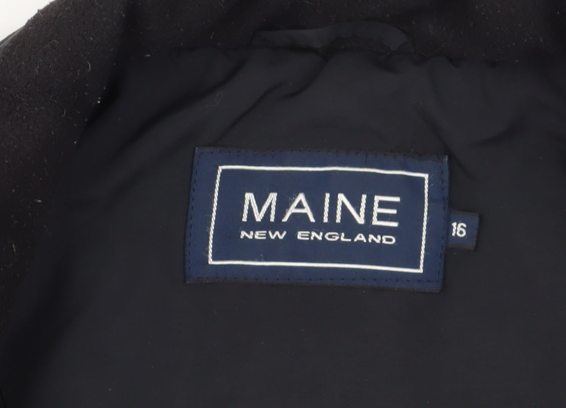 Maine New England Women's Black Puffer Jacket Size 16
