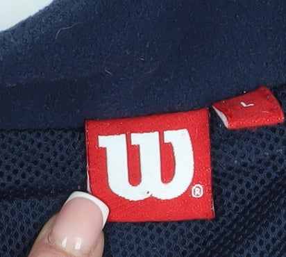 Wilson Unisex Blue Fleece Waistcoat, Size L, Casual Sports Style
