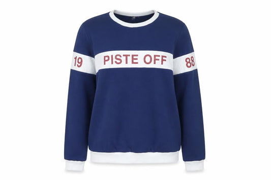 Front view of ASOS Blue Women's Sweatshirt, size 8, Pullover Casual