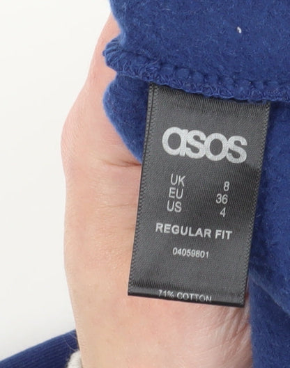 Womens UK Size 8 ASOS Blue Pullover Sweatshirt