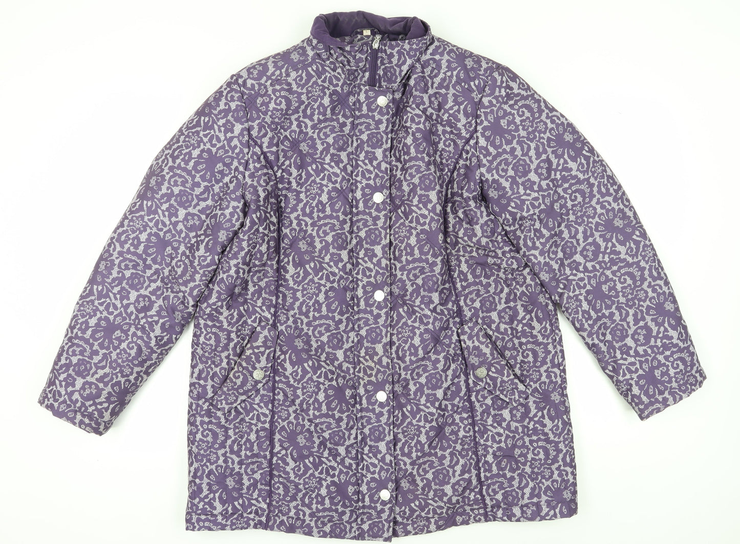 Womens UK Size L Anna Rose Purple Puffer Jacket