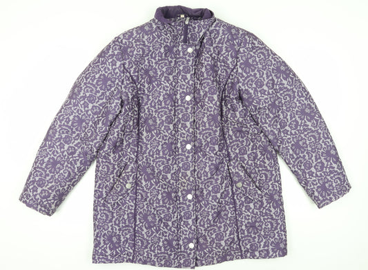 Womens UK Size L Anna Rose Purple Puffer Jacket