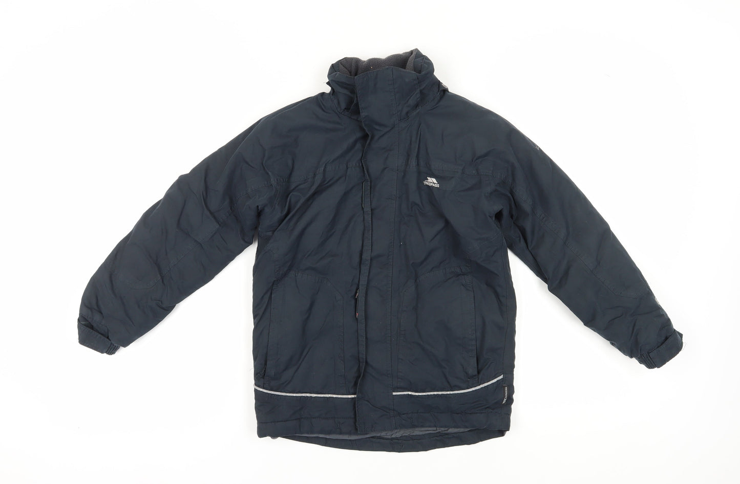 Trespass Boys Black Parka Jacket 7-8 Years, Waterproof Winter Coat